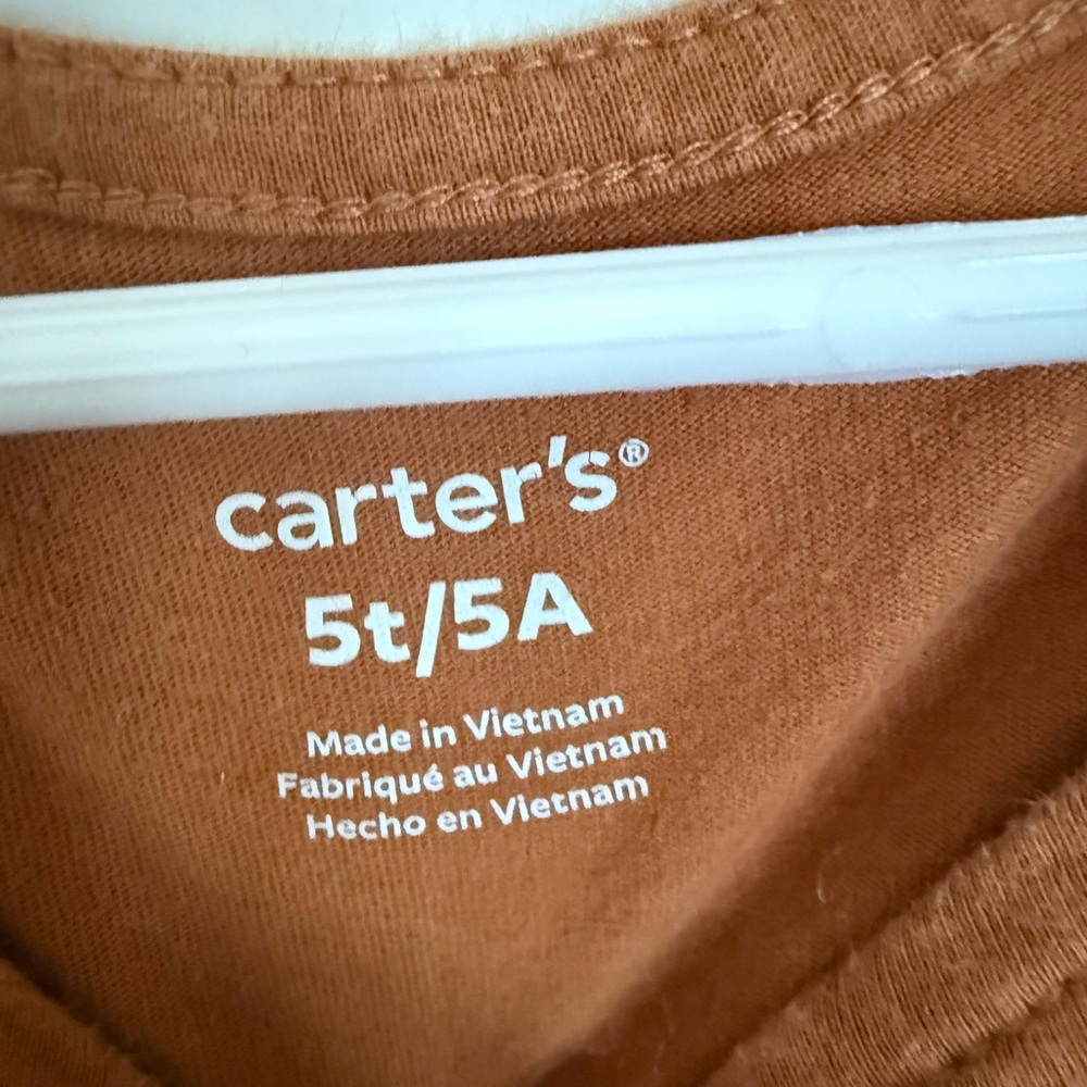 Carter's Warm Brown Girls Top - Size 5t - Picture 3 of 3
